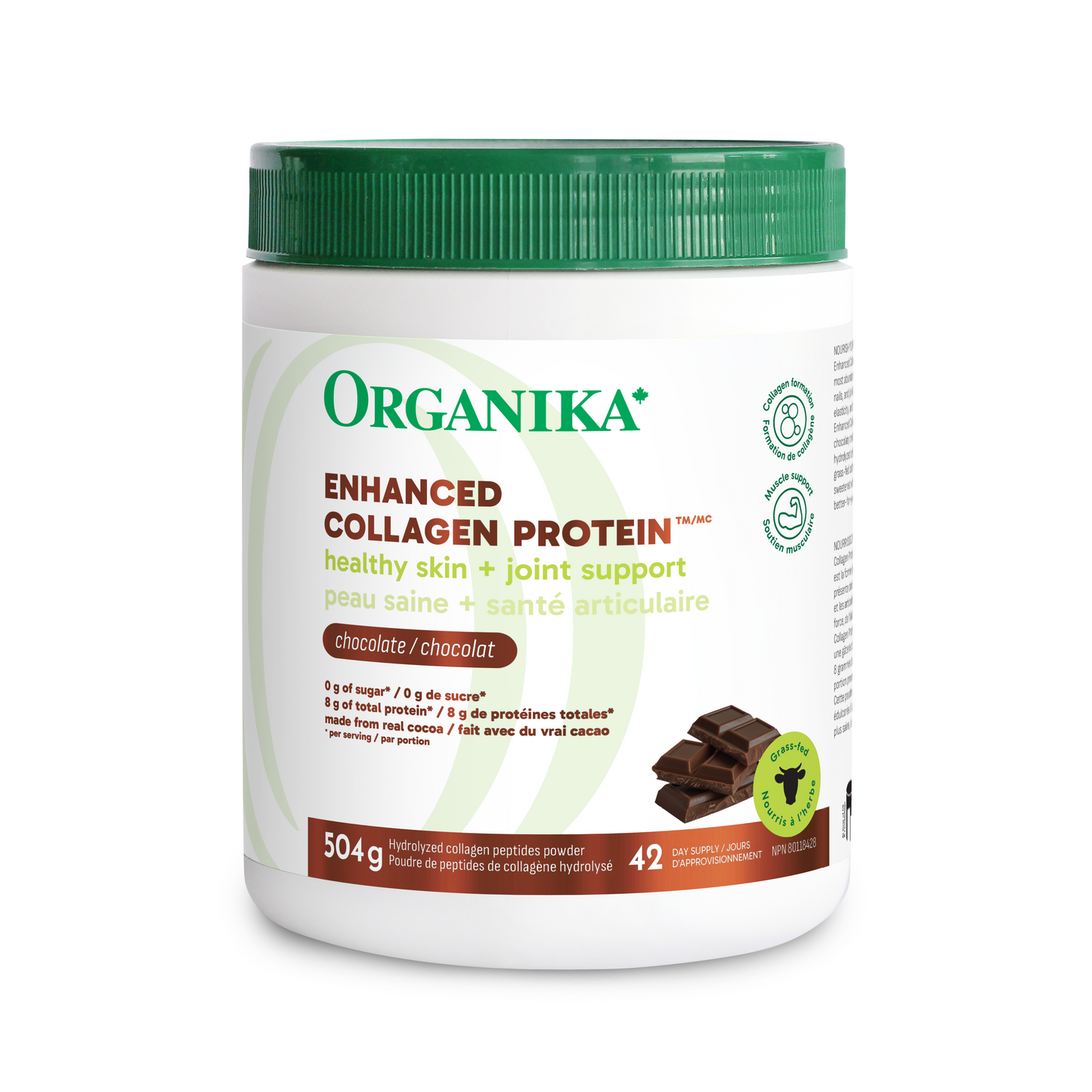 Organika 強效水解膠原蛋白粉，巧克力味，504g