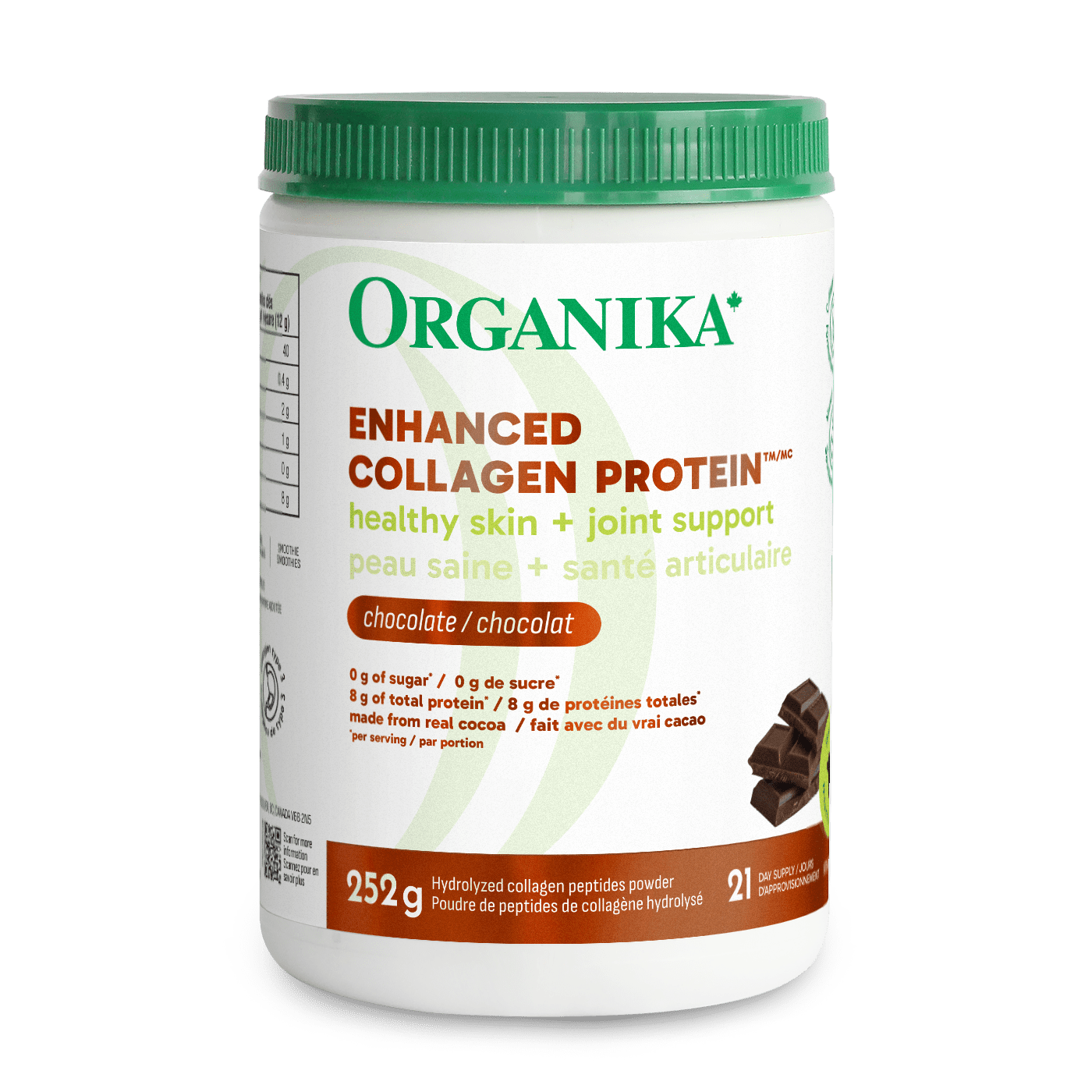 Organika Chocolate Enhanced Collagen 252g