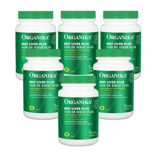 [优惠组合] 6瓶 X Organika 牛肝胶囊升级版 90粒