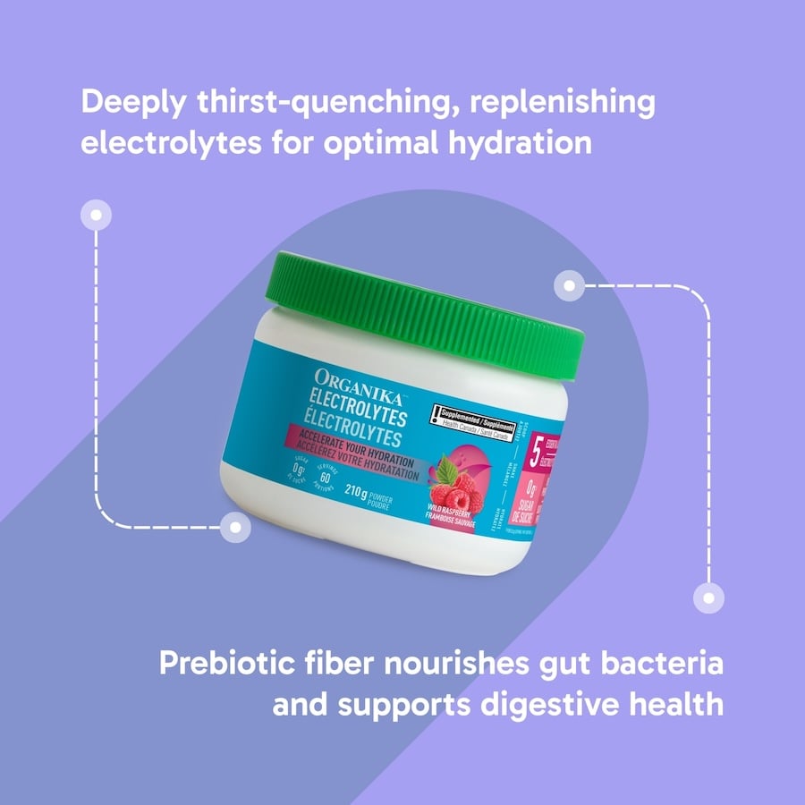 Organika Electrolytes Wild Raspberry 210g (60 servings)