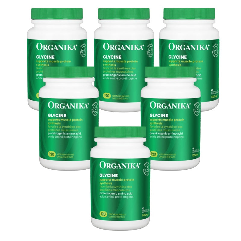 [优惠组合] 6瓶 X Organika 甘氨酸 - 蛋白氨基酸 120 粒素食胶囊