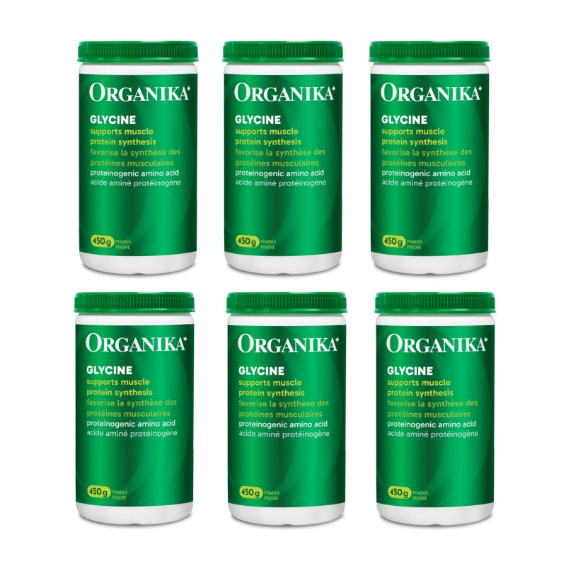 6x Organika Glycine 450g Powder Bundle