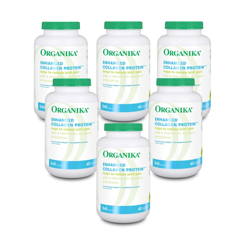 6x Organika Enhanced Collagen Original 500g, 240 Capsules Bundle