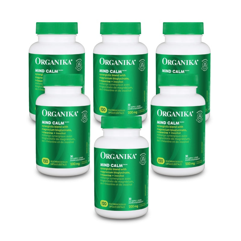 6x Organika Mind Calm 120 Vcaps Bundle