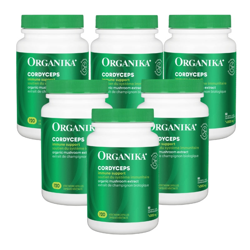 [优惠组合] 6瓶 X Oragnika 冬虫夏草提取精华, 500毫克, 120粒胶囊