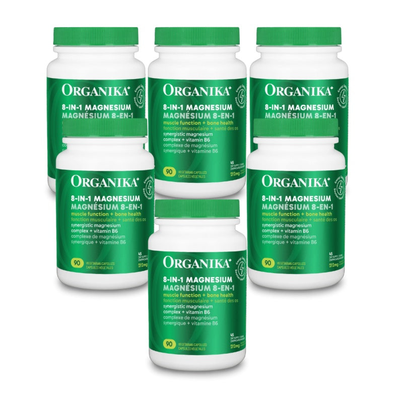 6x Organika 8 in 1 Magnesium Bundle