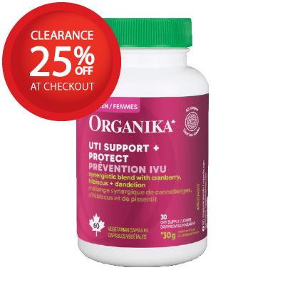 【clearance】Organika UTI Support + Protect 30g, 60 Vegetarian capsules Exp: Dec/2027