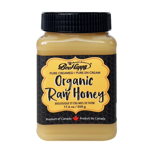 Bee Happy Organic Raw Honey 500 g Product of Canada