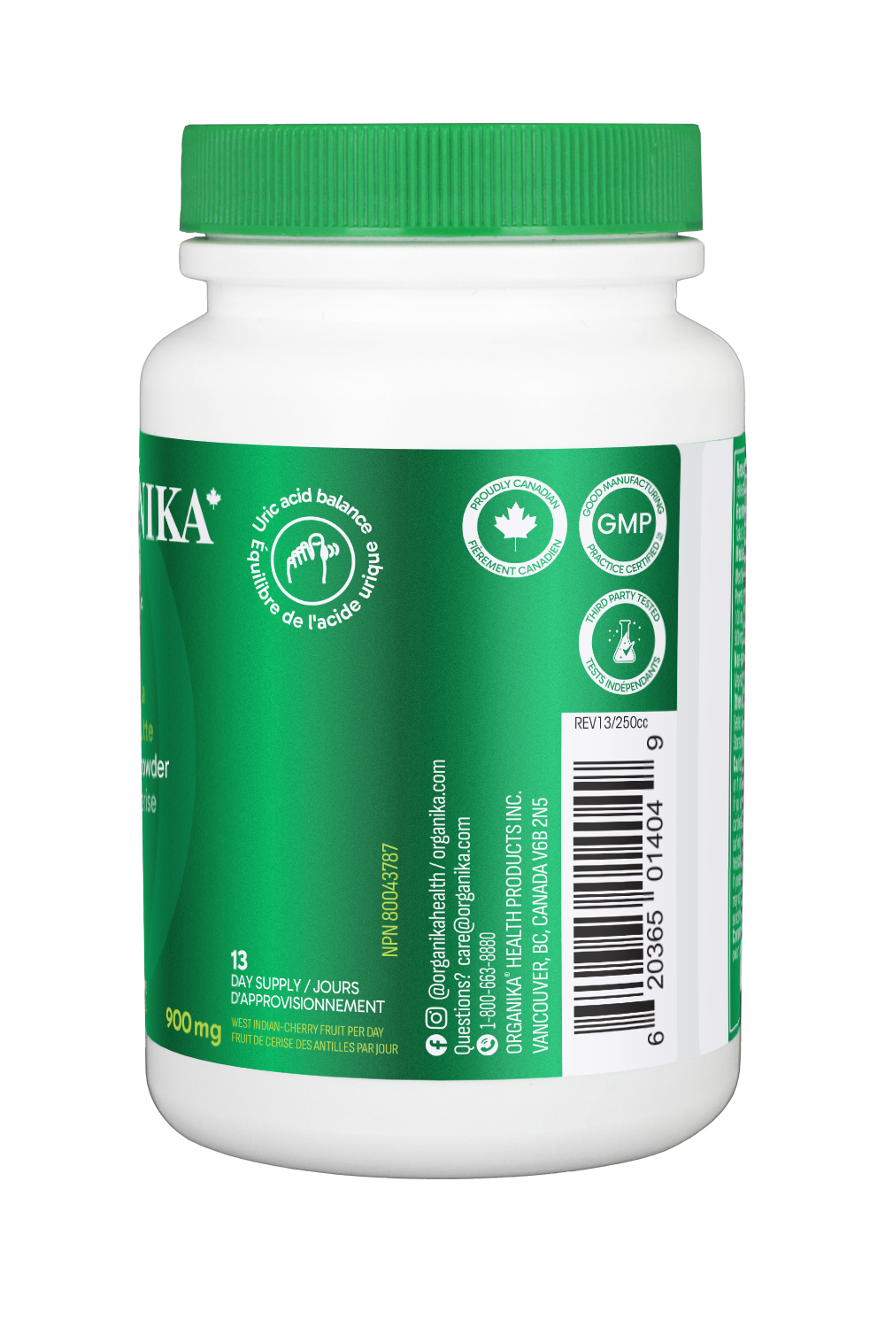 【優惠組合】3瓶 x Organika 天然特效痛風靈, 含黑櫻桃天然降尿酸, 390毫克, 120粒