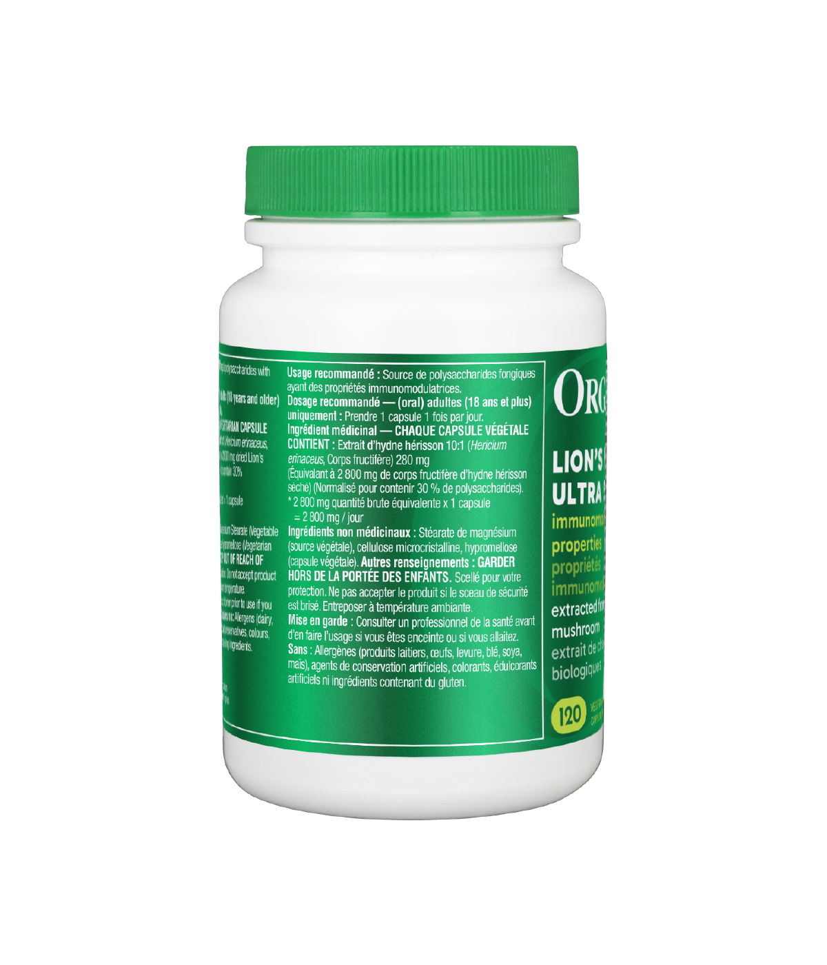 Organika 獅鬃菇超強效有機菇萃取 120 粒素食膠囊