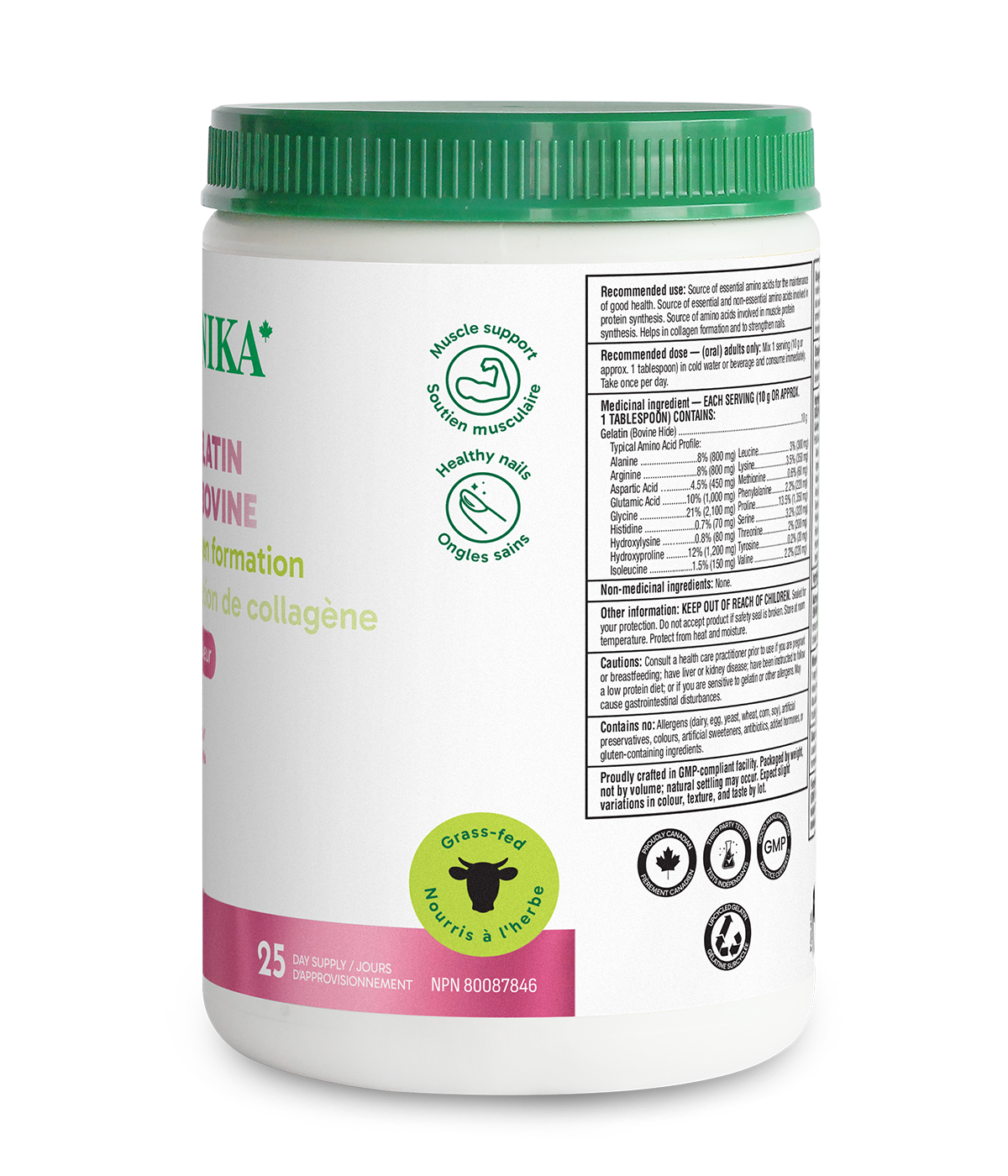 Organika Bovine Gelatin powder 250g