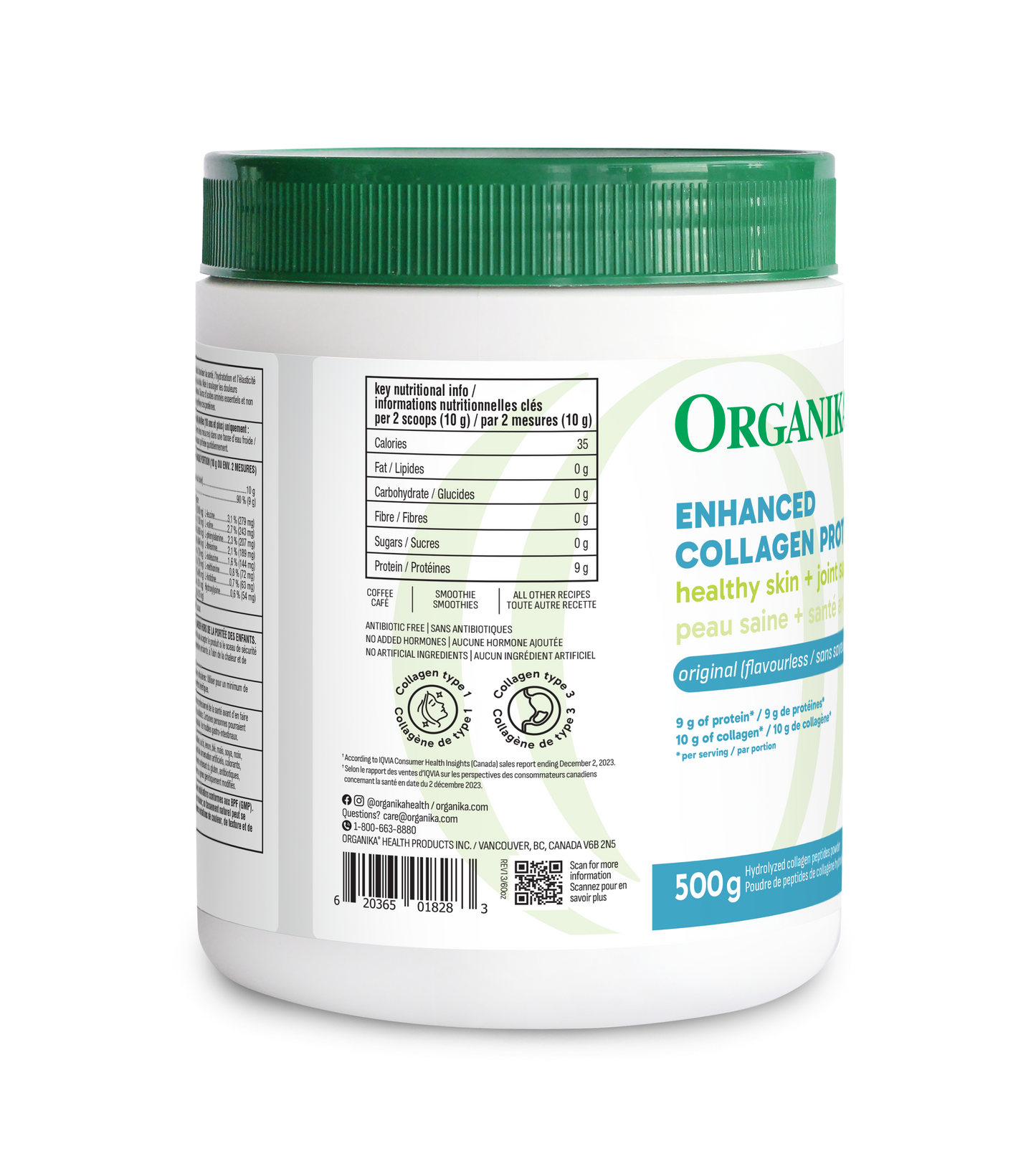 Organika Enhanced Collagen Powder Original 500g