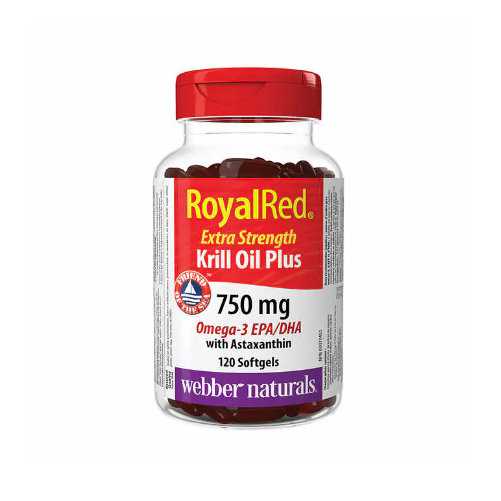 Webber Naturals Royal Red Extra Strength Krill Oil Plus 750mg, 120 softgels