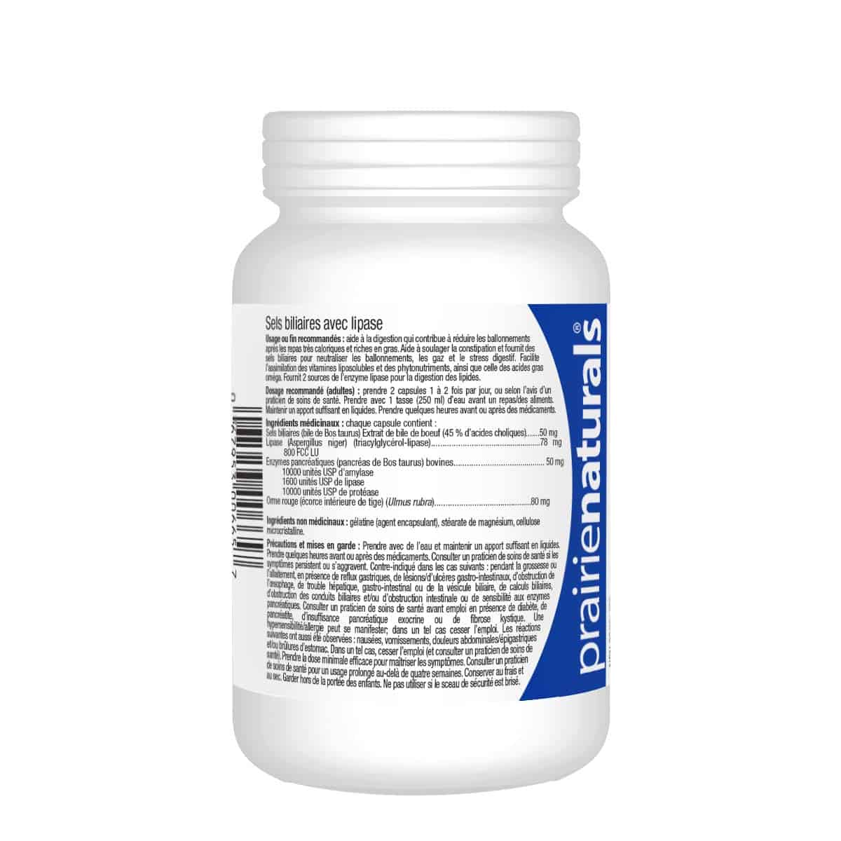 Prairie Naturals Bile-Force Fat Digestive Enzyme 120 Capsules