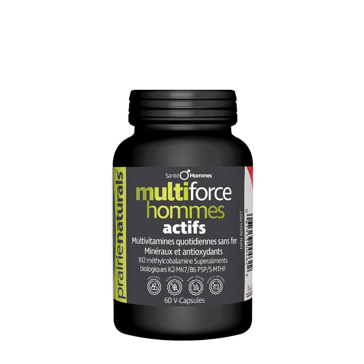 Prarie Naturals 男士健康多效活性胶囊 60 粒素食胶囊