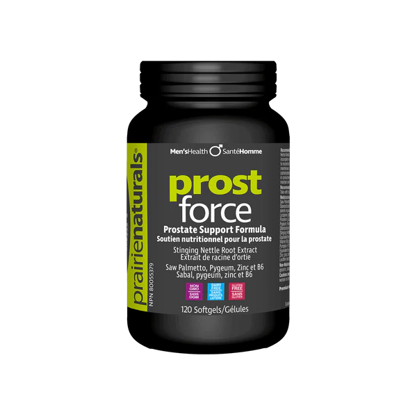 Prairie Naturals Prost Force supplement bottle on a white background Natural Vitamin Direct Inc Shop Canadian