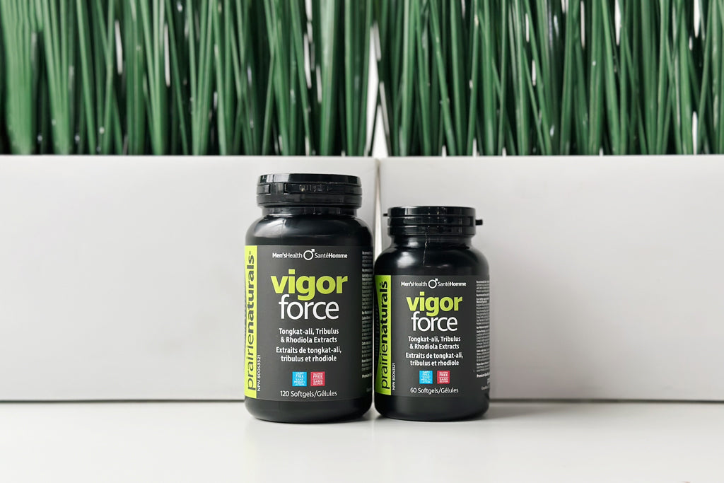 Prairie Naturals Vigor-Force bottles Canadian label