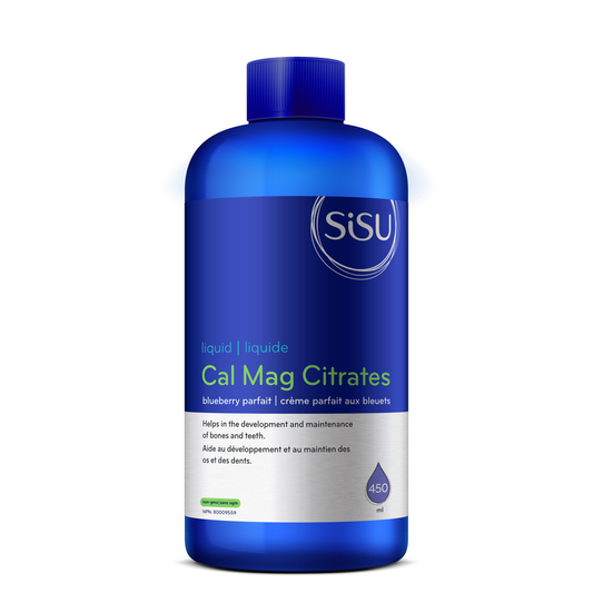 SISU Calcium & Magnesium Citrates Liquid with D3 Blueberry Parfait, 450ml