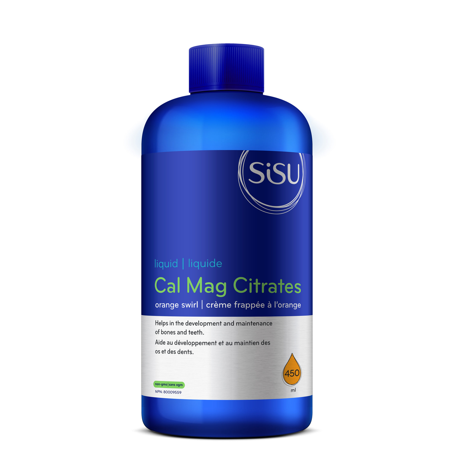 SISU Calcium & Magnesium Citrates Liquid with D3 Orange Swirl, 450ml