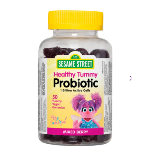Sesame Street Healthy Tummy 1 Billion Active Cells-Mixed Berry 50 gummies
