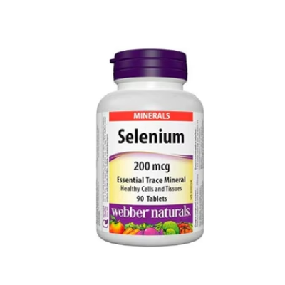 Webber Naturals Selenium supplement bottle on a white background