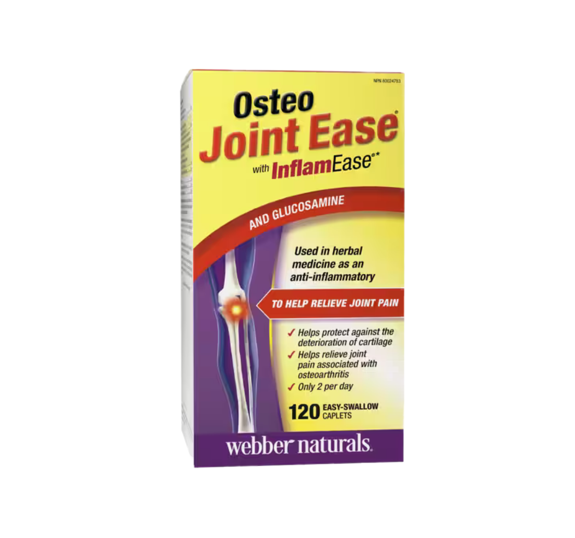 Osteo缓解骨关节疼痛+InflamEase™配方和氨基葡萄糖，120易吞服片