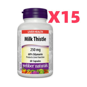 Webber Naturals Milk Thistle 250 mg 60 capsules Bundle