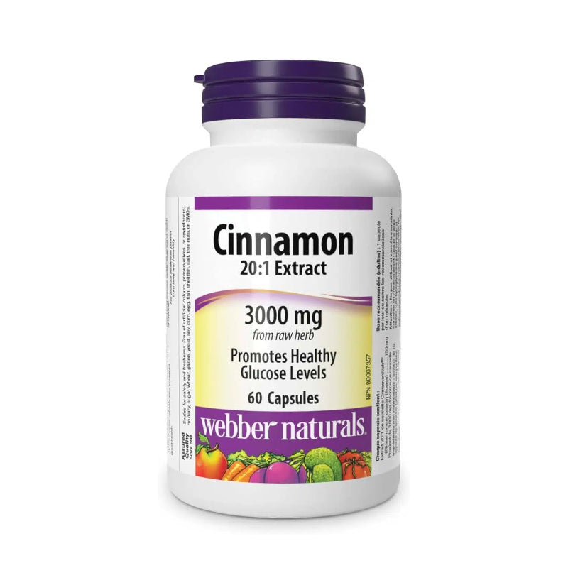 Webber Naturals Cinnamon Extract 150 mg, 60caps