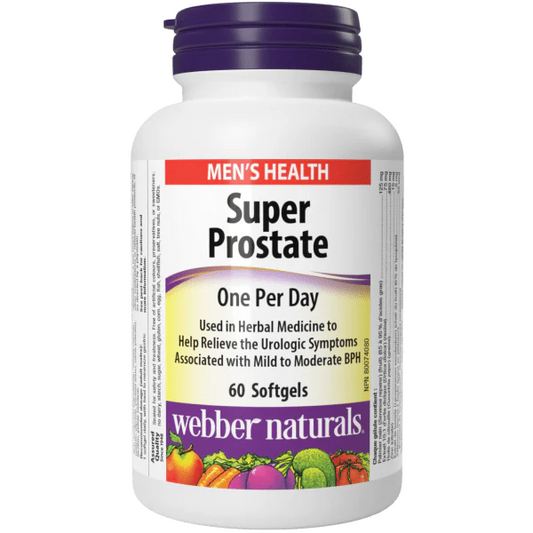 Men's Health Super Prostate supplement bottle with a white background