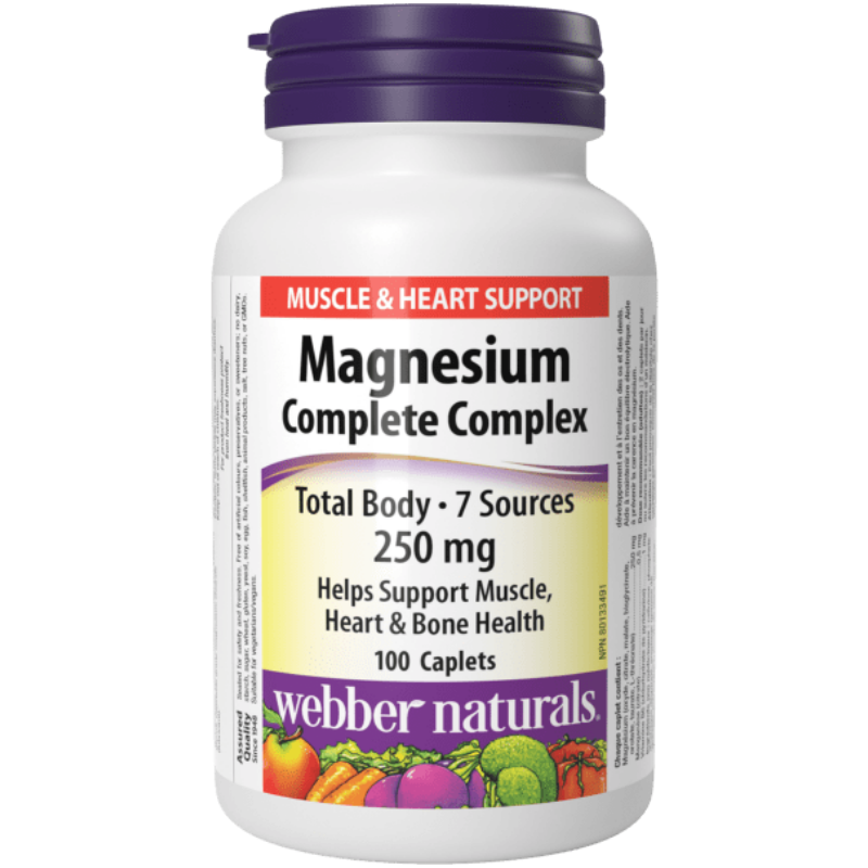 Webber Naturals 鎂全效復合片，100 粒膠囊 有助於骨骼牙齒健康 維持肌肉功能