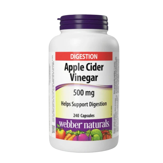 Webber Naturals Apple Cider Vinegar 500mg, 240 Capsules