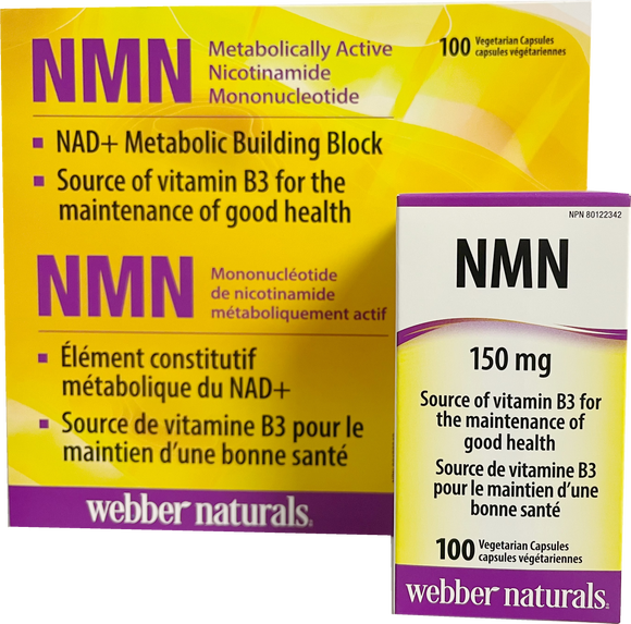 Webber Naturals NMN 150 毫克，100 粒素食膠囊