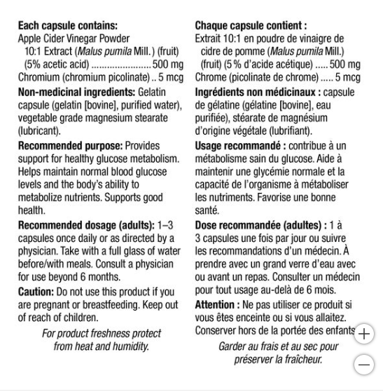 Webber Naturals Apple Cider Vinegar with Chromium 360 Capsules