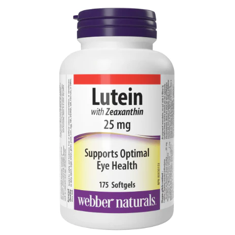 Webber Naturals 強效葉黃素，25毫克+ 5毫克玉米黃質，175 粒軟膠囊