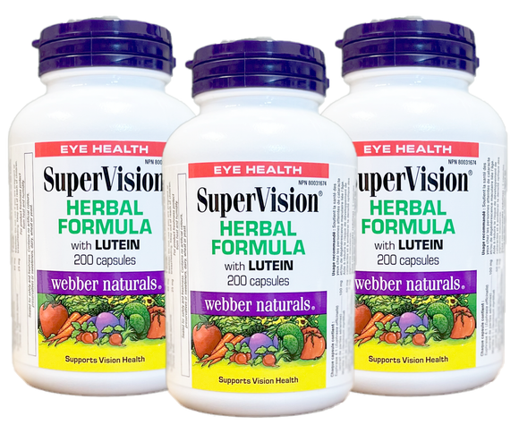 [Bonus Bundle] Webber Naturals SuperVision Herbal Formula with Lutein, Special , 200 caps Bundle