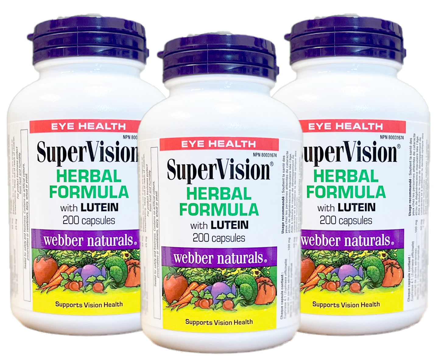 [優惠組合]Webber Naturals 護眼超視力配方SuperVision (含葉黃素+山桑子)3x200瓶  有效期26年11月