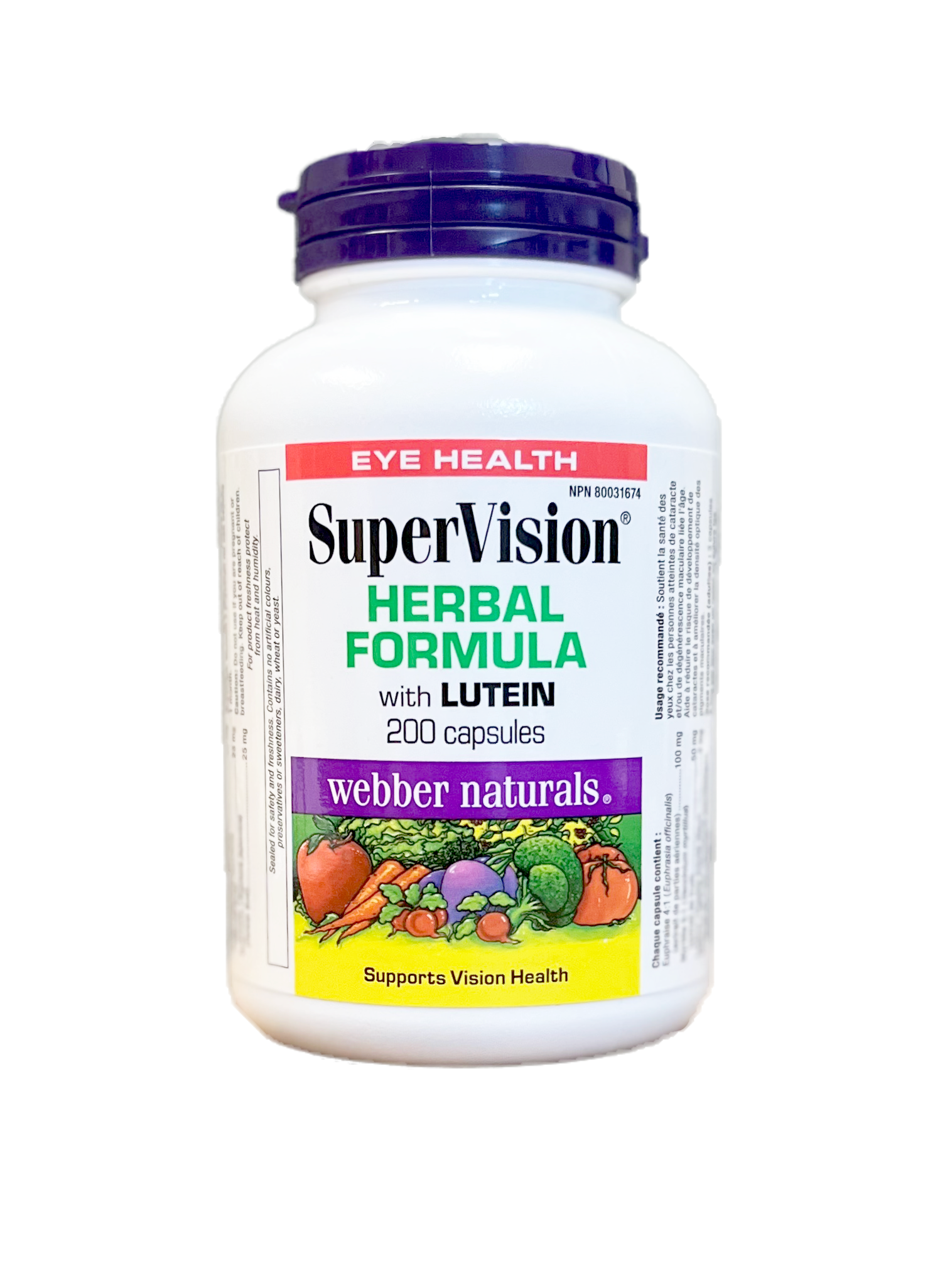 Webber Naturals Supervision Herbal Formula with Lutein 200 capsules