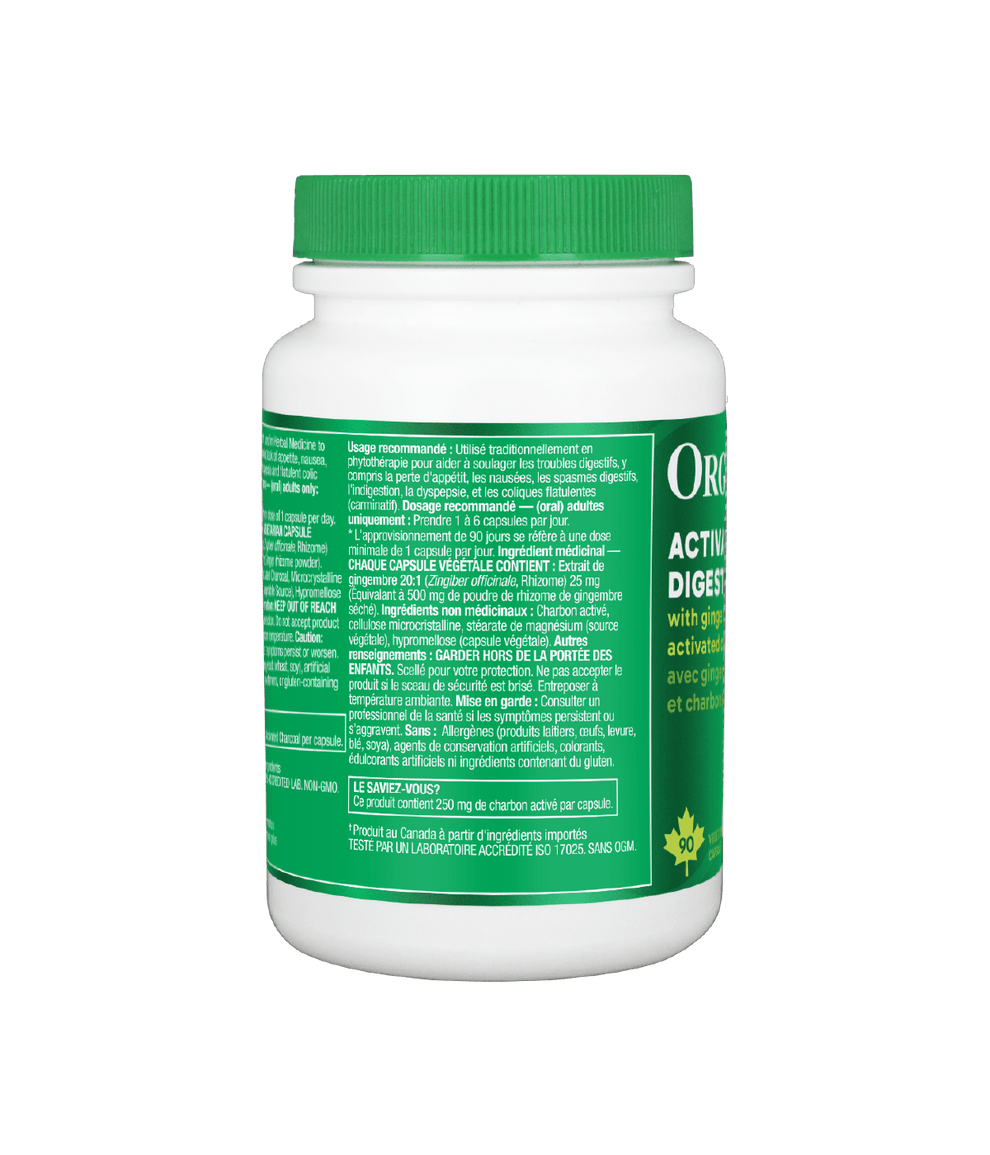6x Organika Activated Digest Relief 90 Vegetarian Capsules Bundle