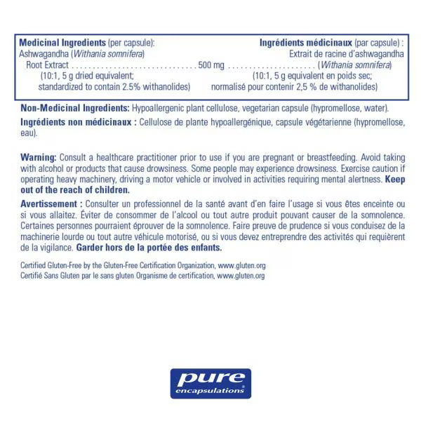 Pure Encapsulations, Ashwagandha, 120 Vegetarian Capsules