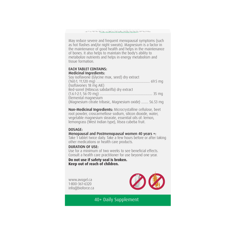A.Vogel MenoSupport Complex 40+ Appropriate for all stages of menopause & bone health 60 Tabs