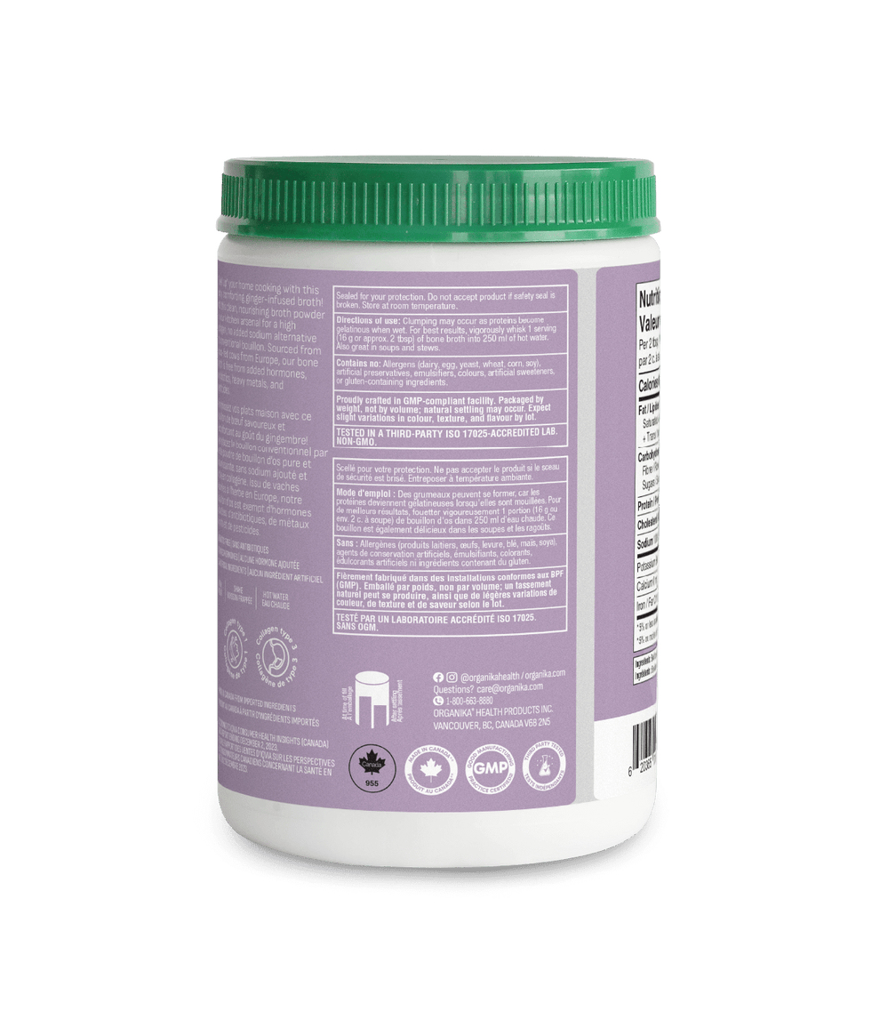 6x Organika Beef Bone Broth Ginger Protein Powder 300g Bundle