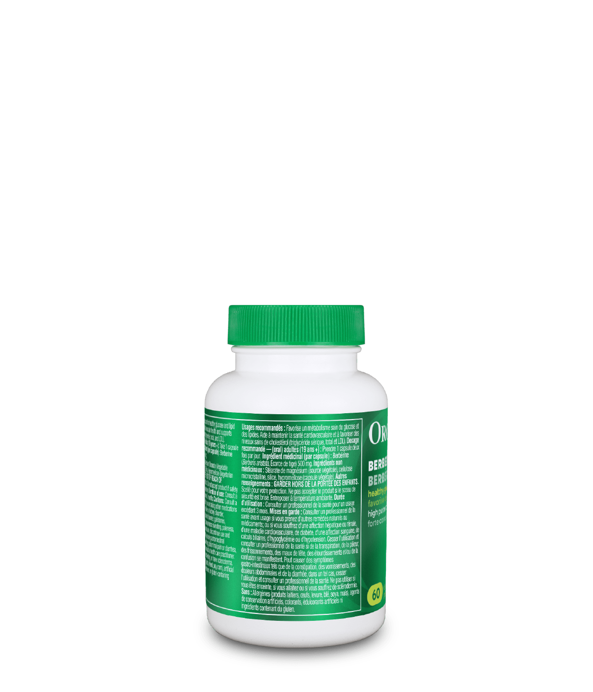 Organika Berberine 500 mg, Promotes cardiovascular well-being, 60 Vcaps