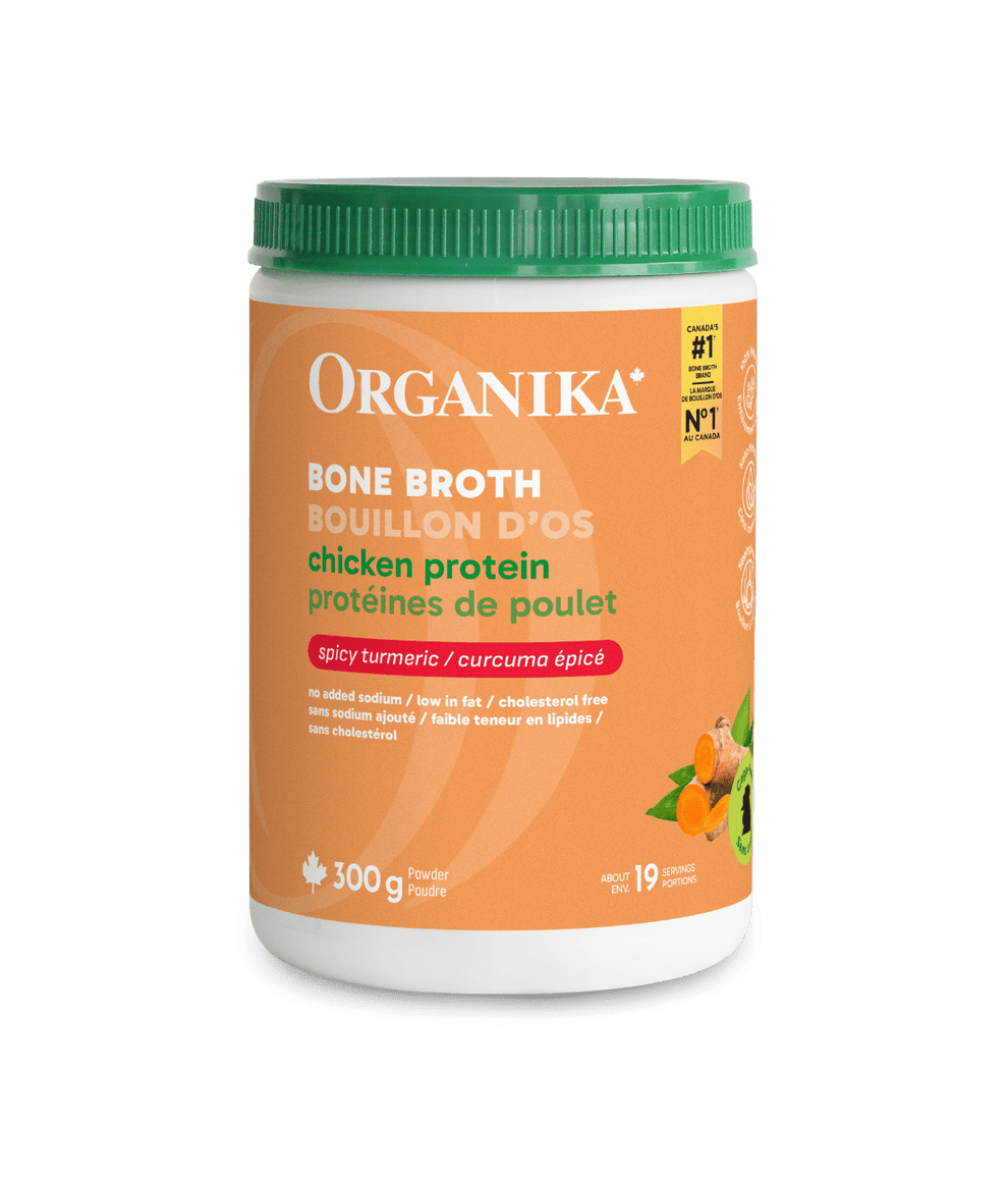 [優惠組合] 6瓶x Organika 薑黃黑胡椒鸡骨头汤蛋白质粉 300克 