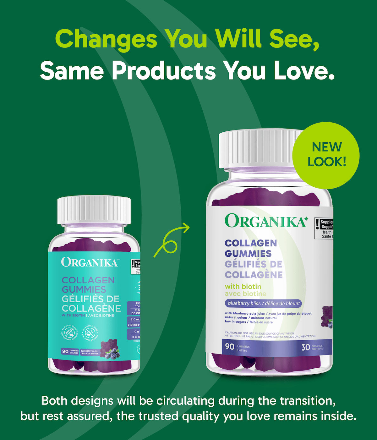 6x Organika Collagen Gummies with Biotin 90's Bundle