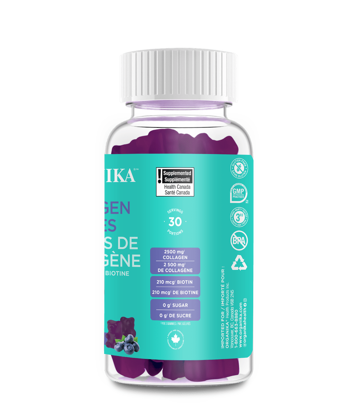 Organika Collagen Gummies with Biotin 90's