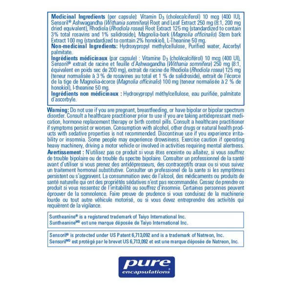 Pure Encapsulations, Cortisol Calm, 60 Vegetable Capsules