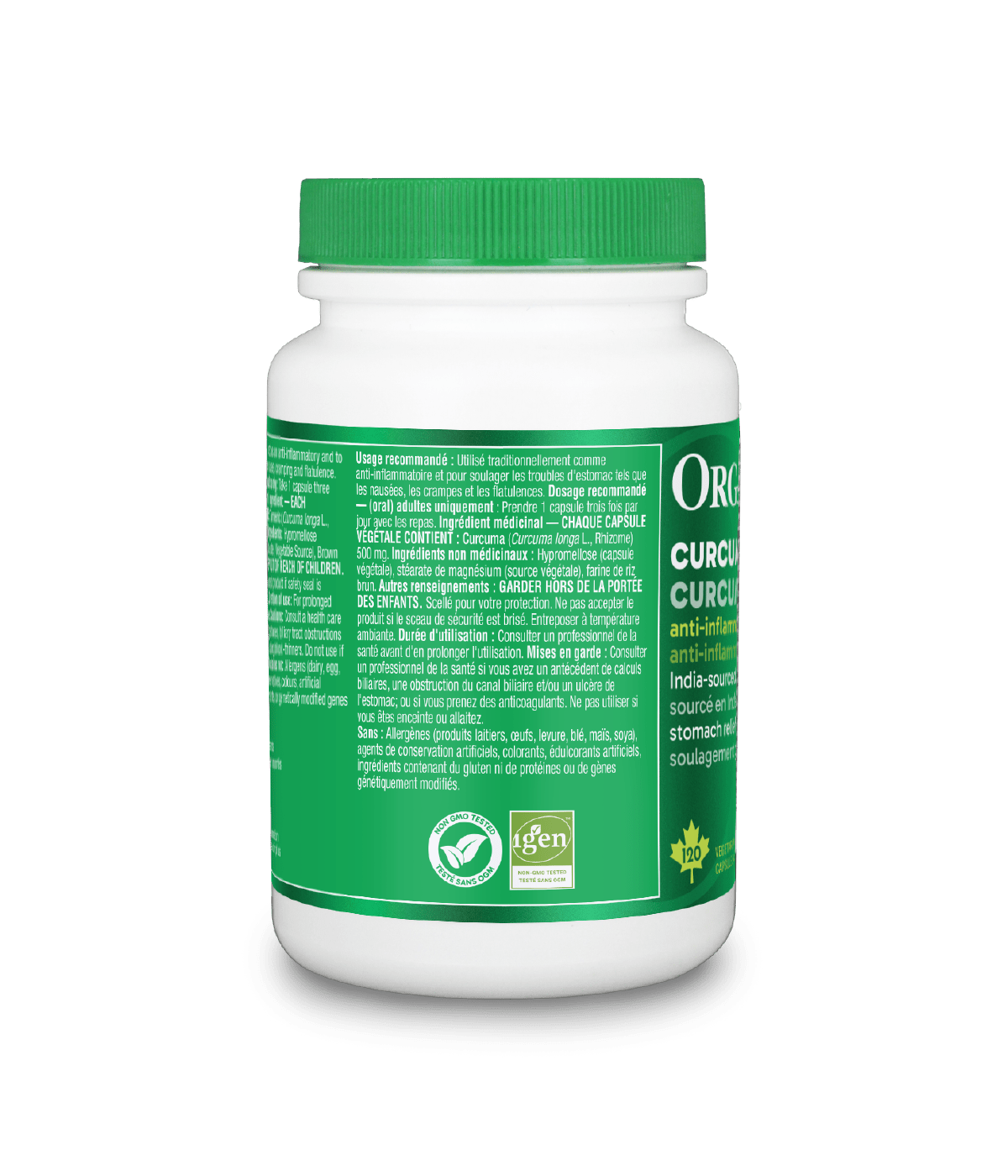 6x Organika Curcumin 500mg 120 capsules Bundle