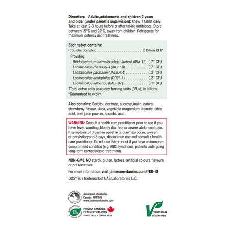 【優惠組合】6 x Jamieson 咀嚼益生菌，草莓味，60片