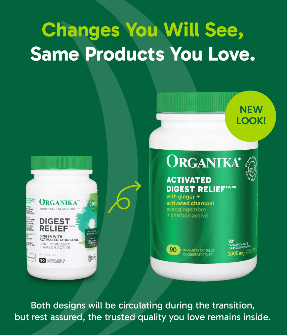 6x Organika Activated Digest Relief 90 Vegetarian Capsules Bundle