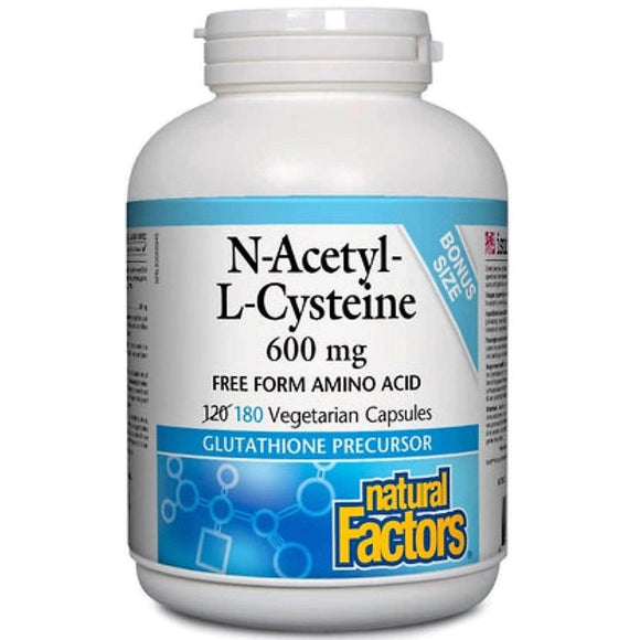 Natural Factors N-Acetyl-L-Cysteine 600 mg 180 veg capsules